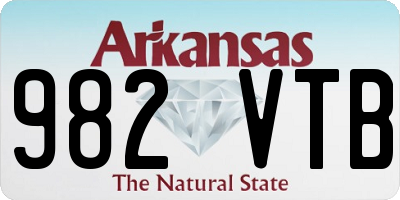 AR license plate 982VTB