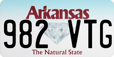 AR license plate 982VTG