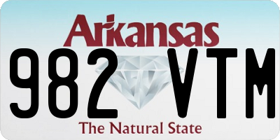 AR license plate 982VTM