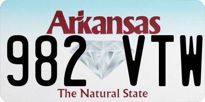 AR license plate 982VTW
