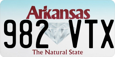AR license plate 982VTX