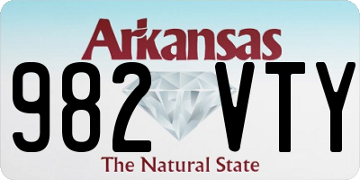 AR license plate 982VTY