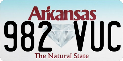 AR license plate 982VUC