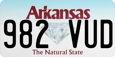 AR license plate 982VUD