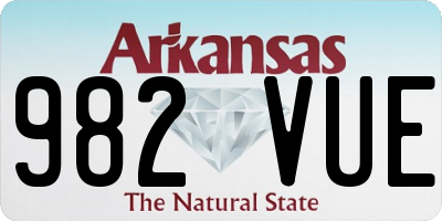 AR license plate 982VUE