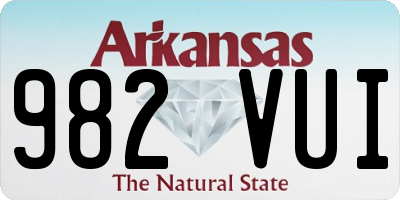 AR license plate 982VUI