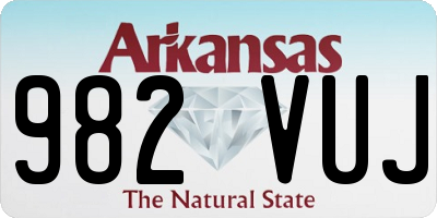 AR license plate 982VUJ
