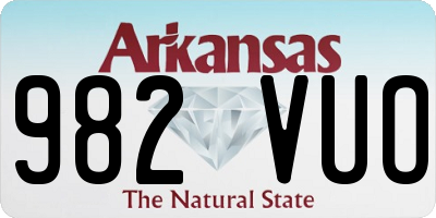 AR license plate 982VUO