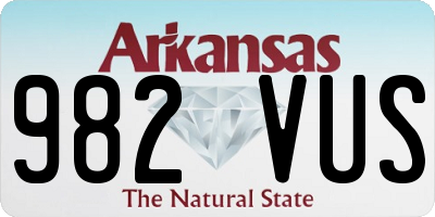 AR license plate 982VUS