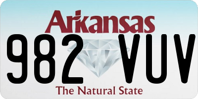 AR license plate 982VUV