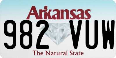 AR license plate 982VUW