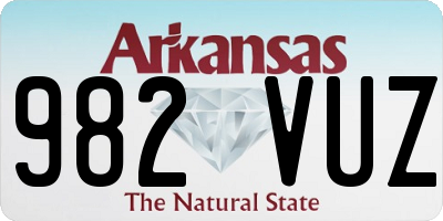 AR license plate 982VUZ