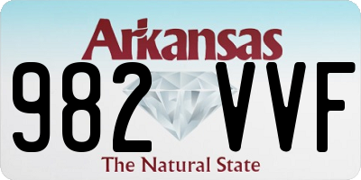 AR license plate 982VVF