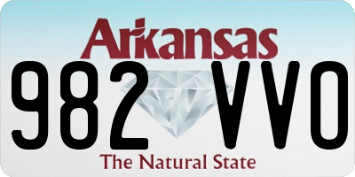 AR license plate 982VVO