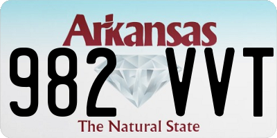 AR license plate 982VVT