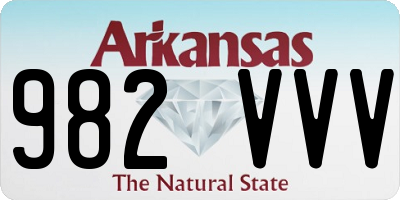 AR license plate 982VVV