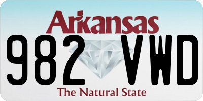 AR license plate 982VWD