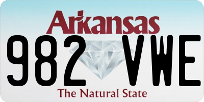 AR license plate 982VWE