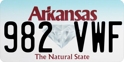 AR license plate 982VWF