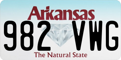 AR license plate 982VWG