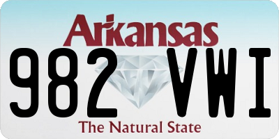 AR license plate 982VWI