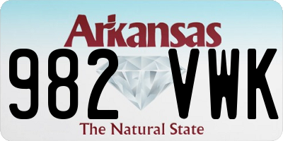 AR license plate 982VWK