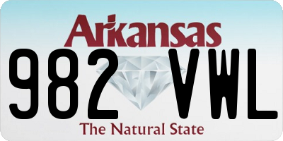 AR license plate 982VWL