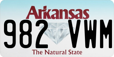 AR license plate 982VWM