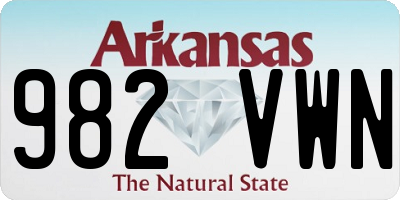 AR license plate 982VWN