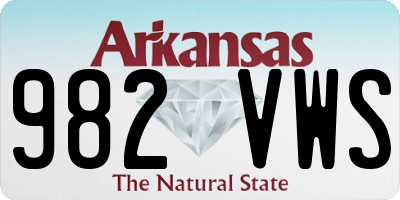 AR license plate 982VWS
