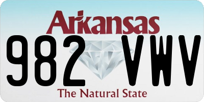 AR license plate 982VWV