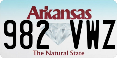 AR license plate 982VWZ