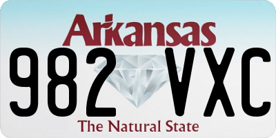 AR license plate 982VXC