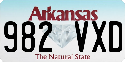 AR license plate 982VXD