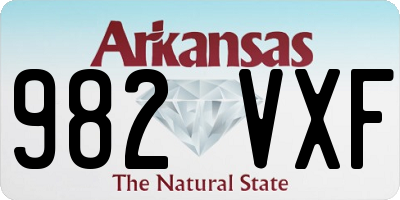 AR license plate 982VXF