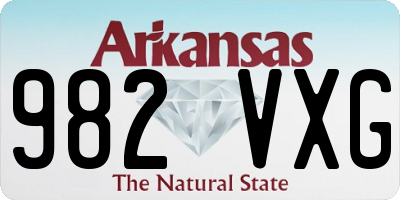AR license plate 982VXG