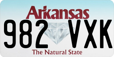 AR license plate 982VXK