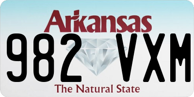 AR license plate 982VXM