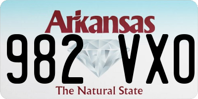 AR license plate 982VXO