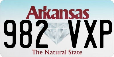 AR license plate 982VXP