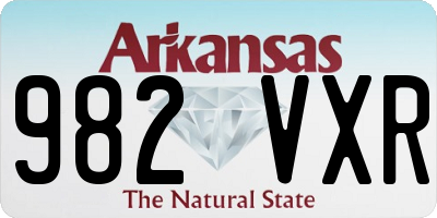 AR license plate 982VXR