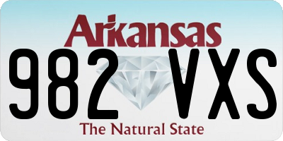 AR license plate 982VXS