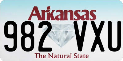 AR license plate 982VXU