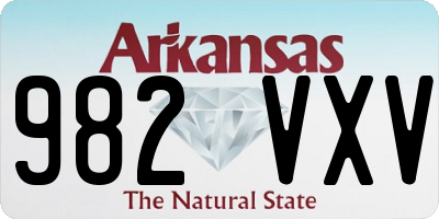 AR license plate 982VXV