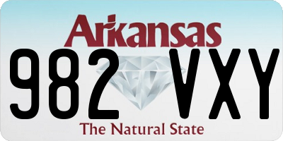 AR license plate 982VXY