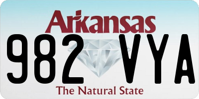 AR license plate 982VYA