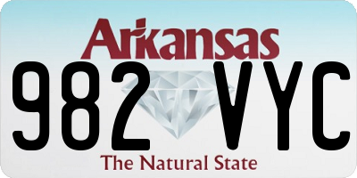 AR license plate 982VYC