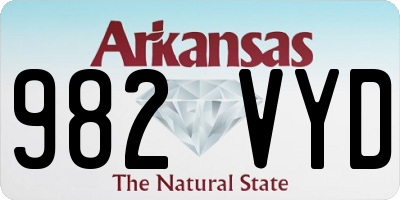 AR license plate 982VYD