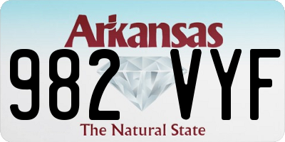 AR license plate 982VYF