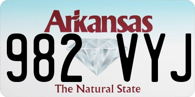 AR license plate 982VYJ
